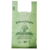 Shopper biodegradabile in mater-bi verde, formato 27+14x50cm, gr.9, cartone da 500 pezzi