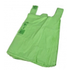 Shopper a strappo in mater-bi biodegradabile verde, formato 27+14x50 cm, gr.12, cartone da 4 kg