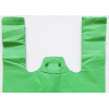 Shopper a strappo in mater-bi biodegradabile verde, formato 27+14x50 cm, gr.12, cartone da 4 kg