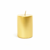 Candela moccolo oro metal, diametro 6 cm, varie atezze