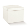 Scatola base quadrata in cartone fibra bianco, con coperchio, confezione da 20 pezzi, vari formati