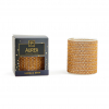 Candela profumata Aurea in vaso di vetro con strass oro da 380gr, diametro 8.7 cm, altezza 10.5 cm, in scatola regalo, varie fragranze