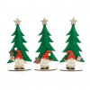Albero con Babbo Natale in pannolenci su base di legno, soggetti assortiti, varie misure