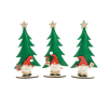 Albero con Babbo Natale in pannolenci su base di legno, soggetti assortiti, varie misure