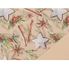 Sacchetto regalo stampa Sugar&Spices con stelle e bastoncini, fondo nocciola, confezione da 50 pezzi