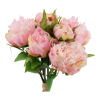 Mazzo di peonie con foglie, altezza 30 cm, vari colori