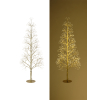 Albero oro su base in metallo con 800 led, altezza 120 cm