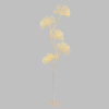 Albero con sfere "Riccio" rami bianchi luce calda con flashled, uso interno ed esterno, altezza 170 centimetri, filo alimentazione trasparente 5 metri