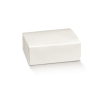 Scatola base quadrata automontante in cartoncino fibra bianco, 22x22x7 cm, confezione da 10 pezzi