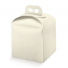 Scatola porta panettone in cartone bianco perlato, vari formati