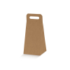 Scatola formaggio in cartoncino avana con maniglia, confezione da 50 pezzi