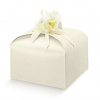 Scatola porta panettone in cartone bianco perlato, vari formati