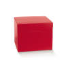 Scatola Segreto automontante base quadrata in cartone rosso, vari formati