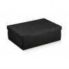 Scatola base rettangolare con coperchio in cartoncino seta nero, vari formati