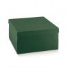 Scatola base quadrata in cartone con coperchio verde, 30x30x24 cm, cartone da 20 pezzi