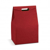Scatola automontante con maniglia seta bordeaux, 20x28 cm altezza 41 cm, cartone da 50 pezzi