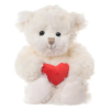 Orso Lovely Leonard bianco, altezza 25 cm