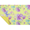 Foglio smerlato perlato Bouquette elite fondo giallo, diametro 100 cm, confezione da 10 pezzi