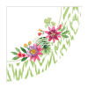 Tovagliolo sagomato carta 3 veli, fantasia Passion Flowers, confezione da 16 pezzi