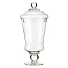 Vaso in vetro svasato con coperchio, diametro 17 cm, altezza 45 cm