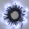 Filo lineare 54 led luce fredda scintillante, prolungabile, uso interno ed esterno, cavo verde, lunghezza 8 metri