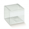 Scatola in plastica trasparente, con base quadrata pre-incollata automontante, confezioni da 10 pezzi