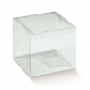 Scatola in plastica trasparente, con base quadrata pre-incollata automontante, confezione da 10 pezzi, vari formati