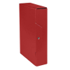Carpetta portaprogetti rosso, chiusura con bottoni, 25x35 cm, varie altezze