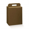 Scatola per confezioni regalo in cartone marrone scuro con maniglia superiore, 20x28x35 cm, cartone da 50 pezzi