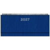 Planning 2027 settimanale con spirale Vertigo blu, formato 29.8x10.5 cm