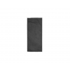 Busta porta posate in carta paglia nera con all'interno tovagliolo 38x38 2 veli, cartoni da 1000 pezzi