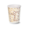 Bicchiere in cartoncino per bevande calde e fredde con grafica generica Coffee White