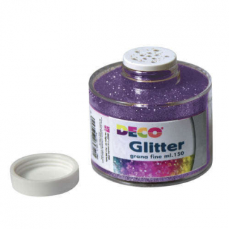 Barattolo glitter da 150 ml a grana fine, tinta unita