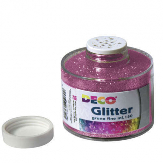 Barattolo glitter da 150 ml a grana fine, tinta unita