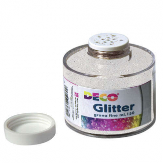 Barattolo glitter da 150 ml a grana fine, tinta unita