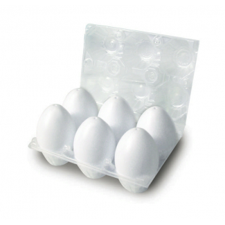 Set uova e contenitore in plastica, in confezione da 6 pezzi