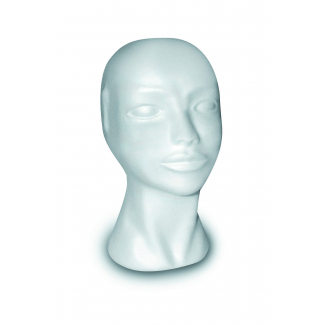 Espositore testa donna in polistirolo altezza 29 cm