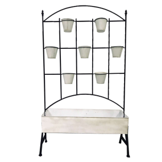 Fioriera con vasca e griglia portafiori, altezza 160 cm