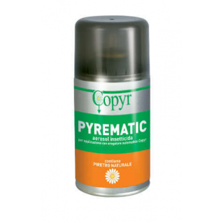 Insetticida spray aerosol "Pyrematic" con piretro naturale, bomboletta da 250 ml