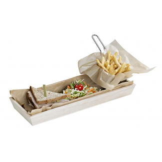 Vassoio da portata legno naturale 15x39 h 40 cm