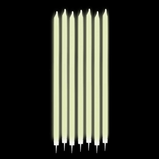 Candelina a stelo con supporto, altezza 15 cm, confezione da 12 pezzi