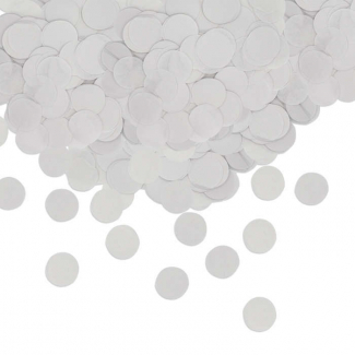 Coriandolo in carta bianco diametro 4 cm, busta da 50 grammi