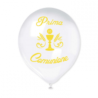 Palloncino con scritta "PRIMA COMUNIONE", confezione da 20 pezzi