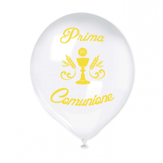 Palloncino con scritta "Prima Comunione", diametro 30 cm, confezione da 20 pezzi