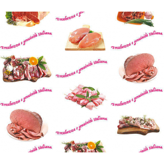 Carta accoppiata 45gr. stampa "Macelleria"