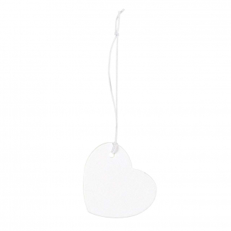 Etichetta tag cuore in cartoncino bianco con filo, confezione da 48 pezzi