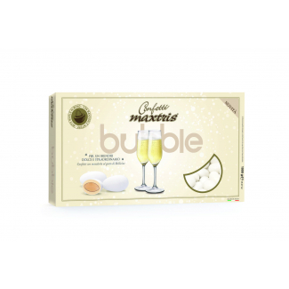 Confetti bianchi "Maxtris" bubble champagne, confezione da 1 kg