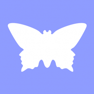 Fustella decorativa per carta, figura  farfalla