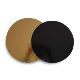 Disco cartone oro-nero bordo liscio, 2400 grammi, cartone da 10 kg