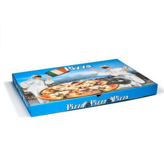 Scatola pizza fantasia generica formato 40x60, altezza 5cm, cartone da 50 pezzi